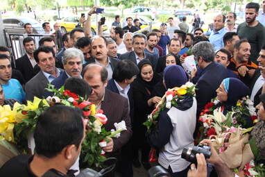 استقبال از چهار کبدکار کرمانشاهی، دارنده  مدال طلای بازی‌های آسیایی ۲۰۱۸ جاکارتا 