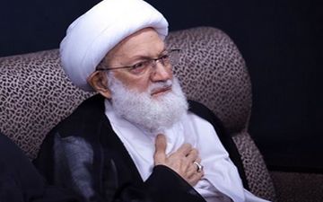 اشک‌های شیخ عیسی قاسم در روضه امام حسین (ع)