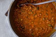  مرجو خورش با گوشت و عدس| مقوی و ساده