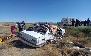 ۲ کشته و یک مجروح در انحراف پژو پارس در جاده خرمشهر