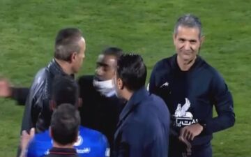 عصبانیت شدید گل محمدی و حمله به داور دربی + ویدئو
