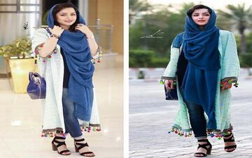 تیپ متفاوت نازنین بیاتی در جزیره کیش + عکس