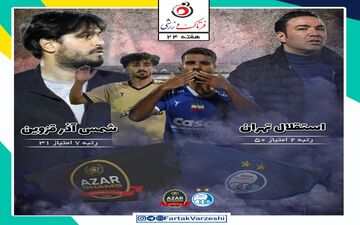 استقلال- شمس آذر قزوین؛ جواد به دنبال باز پس‌گیری صدر جدول با تیم دقیقی