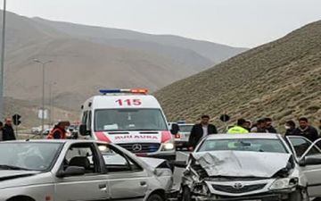 برخورد مرگبار دو خودرو در گردنه ماموخ؛ یک کشته و ۷ مجروح