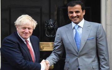 تماس تلفنی امیر قطر با بوریس جانسون