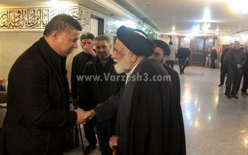  علی دایی در مراسم فاطمیه(عکس)
