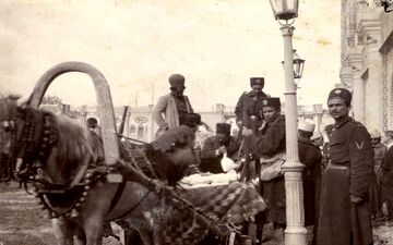 حمل پول در میدان توپخانه قدیم تهران