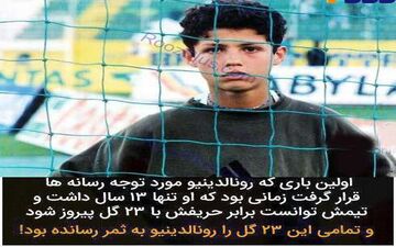 اولین باری که رونالدو سوژه رسانه ها شد+ عکس