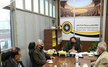 دیدار هیئت مدیره کانون پیشکسوتان باشگاه فولاد مبارکه سپاهان با محمدرضا ساکت
