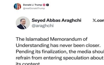 ادامه رفتارهای متناقض ترامپ در قبال ایران با بازنشر پست عراقچی 