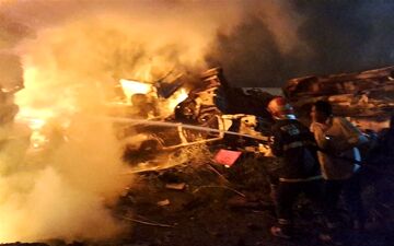 مهار آتش‌سوزی پارکینگ طبقاتی طالقانی اهواز بدون تلفات

