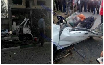 عکس/ پراید دو تیکه شد!