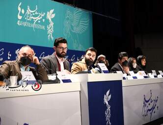 گزارش تصویری از نشست رسانه ای عوامل فیلم " نمور " آخرین فیلم نمایش داده شده چهلمین جشنواره فیلم فجر در سالن اصلی کاخ جشنواره