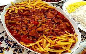 طرز تهیه خورش لوبیا سبز با مرغ !