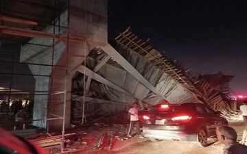 5 مصدوم تا الان در ریزش پل کربلا