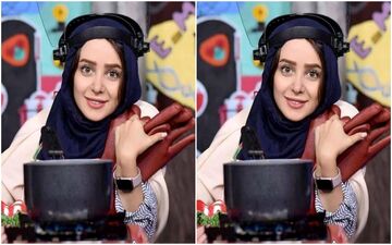 ژست جنجالی الناز حبیبی با لباس بدن‌نما در تئاتر