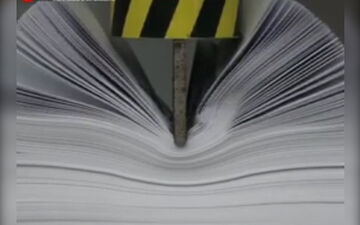 قدرت کاغذ A4 بیشتر از دستگاه پرس 10 تنی! + فیلم 