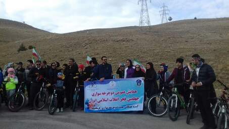همایش دوچرخه‌سواری و کاشت درخت در ارتفاعات کرمانشاه 