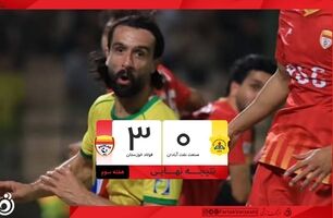 صنعت نفت ۰-۳ فولاد؛ شکست سنگین آبادانی‌ها برابر فولاد خوزستان | ویدیو
