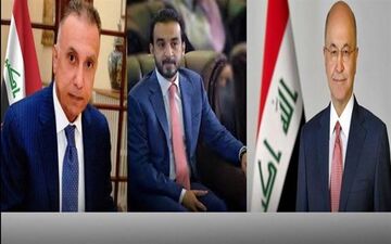 نشست سه جانبه روسای جمهور و پارلمان عراق با نخست وزیر جدید
