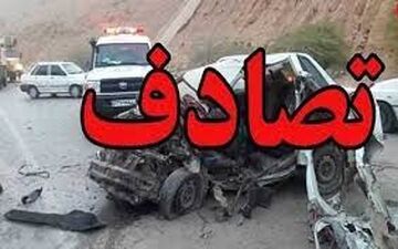 راننده پراید درتصادف هولناک با تریلر سوخت قاچاق زنده زنده سوخت