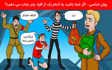 شخصیت شناسی|به کدام یک از افراد حاضر در تصویر چتر نجات می دهید؟ 