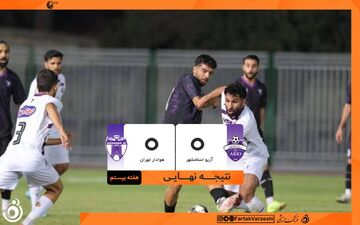 تساوی بی‌حاصل آریو اسلامشهر و هوادار تهران؛ نارضایتی دو تیم از تقسیم امتیازات
