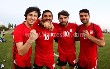 جشن زودهنگام صعود در تمرین تیم ملی
