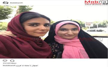 سلفی لیندا کیانی با پوشش و میکاپ جالب در اصفهان (عکس)