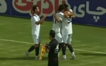 گل اول ملوان به صنعت نفت با ضربه عباسی + ویدئو