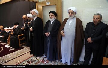 مراسم سوگواری در بیت آیت الله هاشمی شاهرودی برگزار شد 