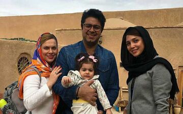 خواننده معروف در کنار همسر و دخترش‌