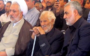 آغاز مراسم تشییع پیکر پدر سردار سلیمانی
