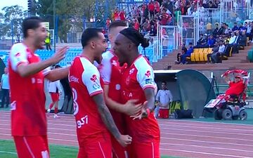 گل اول پرسپولیس به صنعت نفت آبادان با ضربه بیفوما + ویدئو
