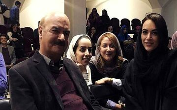آقای مجری و دخترش در یک مراسم