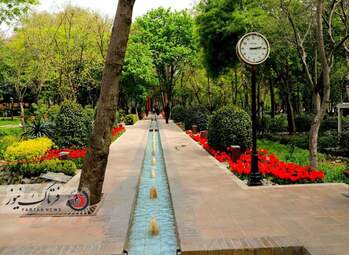  باغ ایرانی  بوستان  لاله های رنگین 