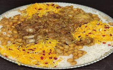 پلو گوشت عربی به روش مجلسی و فوق العاده خوشمزه رو این طوری درست کن!