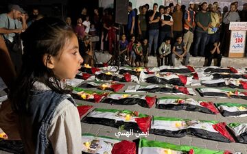 تشییع ۱۰۰ پیکر شهید فلسطینی، از جمله ۷۰ کودک در غزه