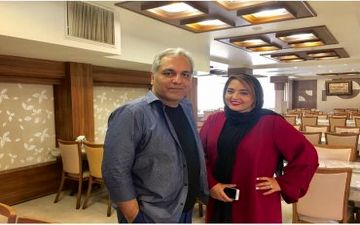 نرگس محمدی در کنار مهران مدیری در مشهد | عکس